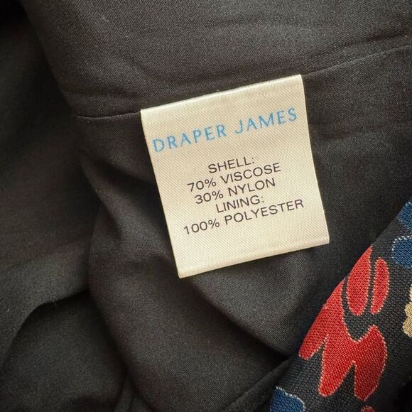 NEW Draper James Floral Velvet Shift Dress Black Red Blue Size XS - Picture 6 of 7